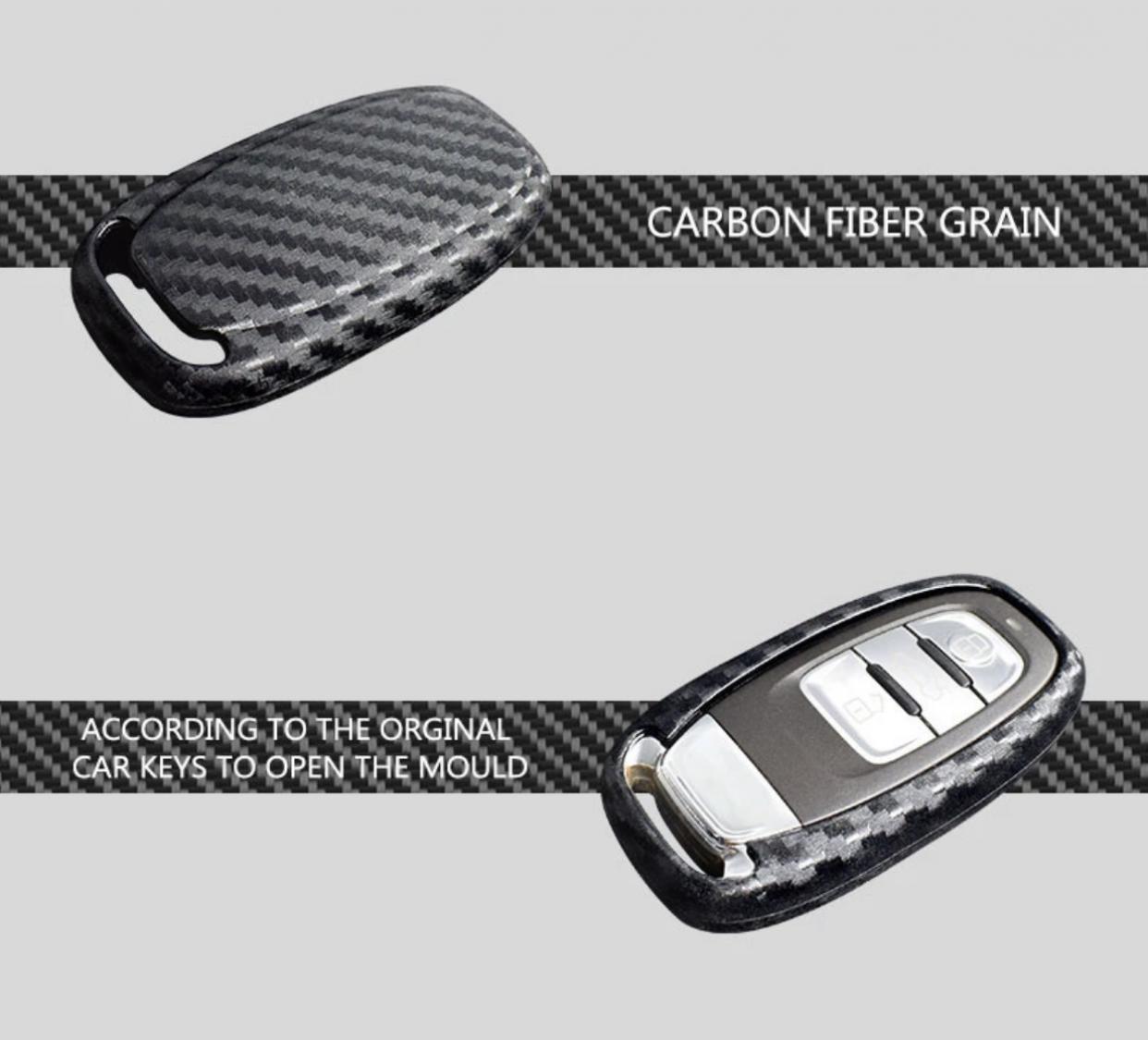 Schlüssel Gummi Cover Schlüsselhülle Carbon Optik Geeignet Für Audi A3 A4  A6 Q5