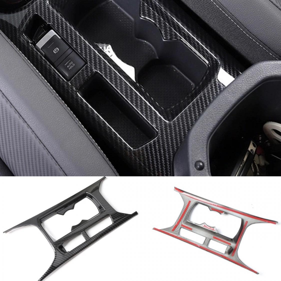 Mittelkonsole Becherhalter Blende Abdekung Rahmen Carbon Optik Geeignet Für VW T-Roc TDI TSI
