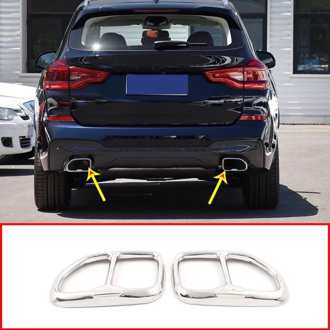 Edelstahl Auspuff Blende Abdeckung Rahmen Geeignet Für BMW X3 G01 X4 G02