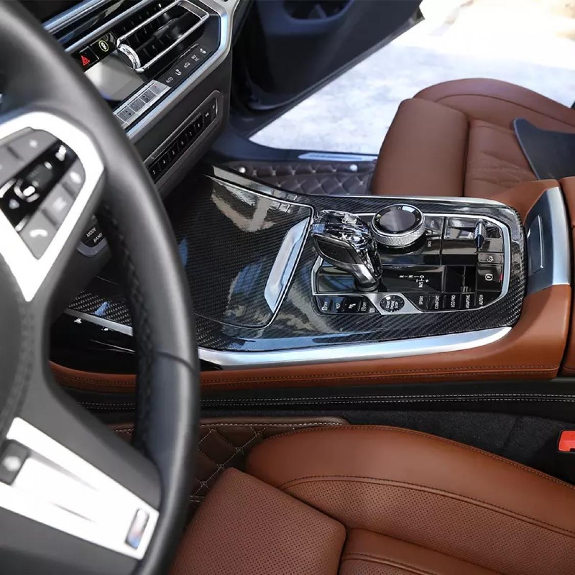 Abdeckung Rahmen Blende Carbon Optik Automatikgetriebe Mittelkonsole Geeignet Für BMW X5 G05